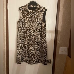 NWT Alex Marie knee length shift animal print size 14